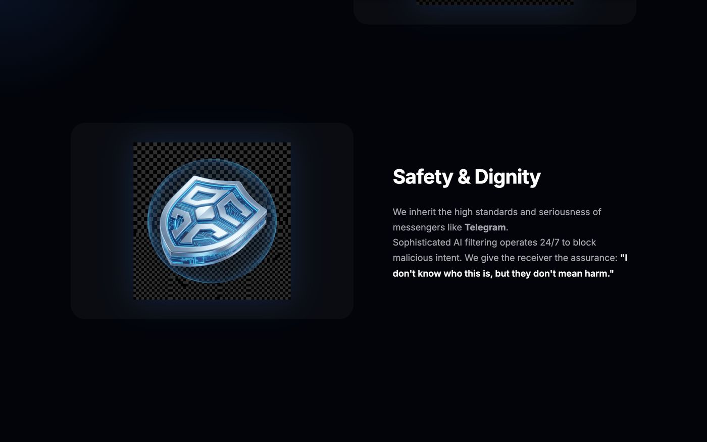 WYD 원칙 구역 실제 화면 — Safety & Dignity 설명과 방패 그림